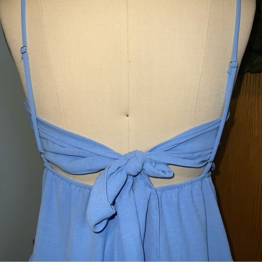 altard state fable tiered mini dress  Size Large baby blue - Picture 6 of 11